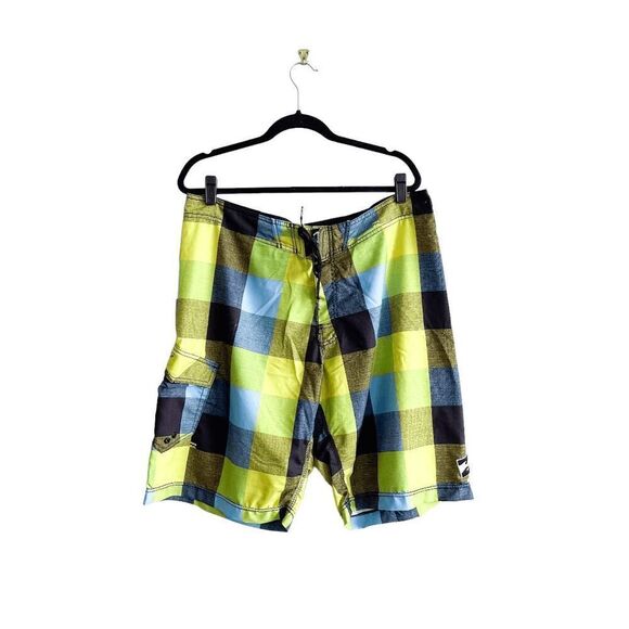 Billabong Mens Plaid Platinum PX-4 Swim Trunks Board Shorts Multi-Color Size 38 - Picture 1 of 9
